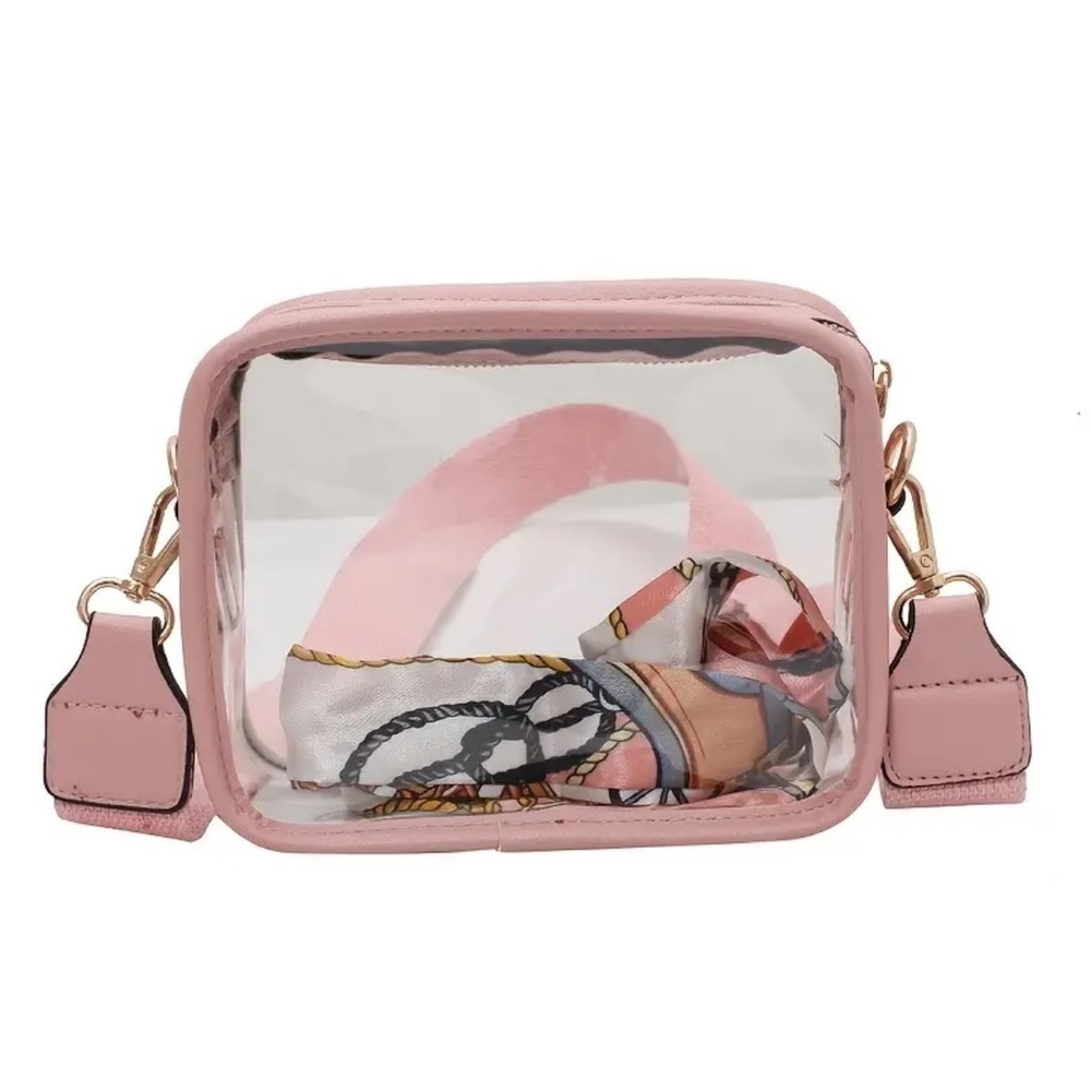Transparent Crossbody Bag - Pink or Purple, NEW! - Picture 2 of 5